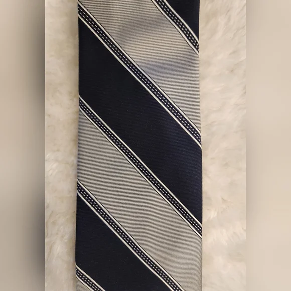 Pierre Cardin Blue Striped Tie - Picture 8 of 11